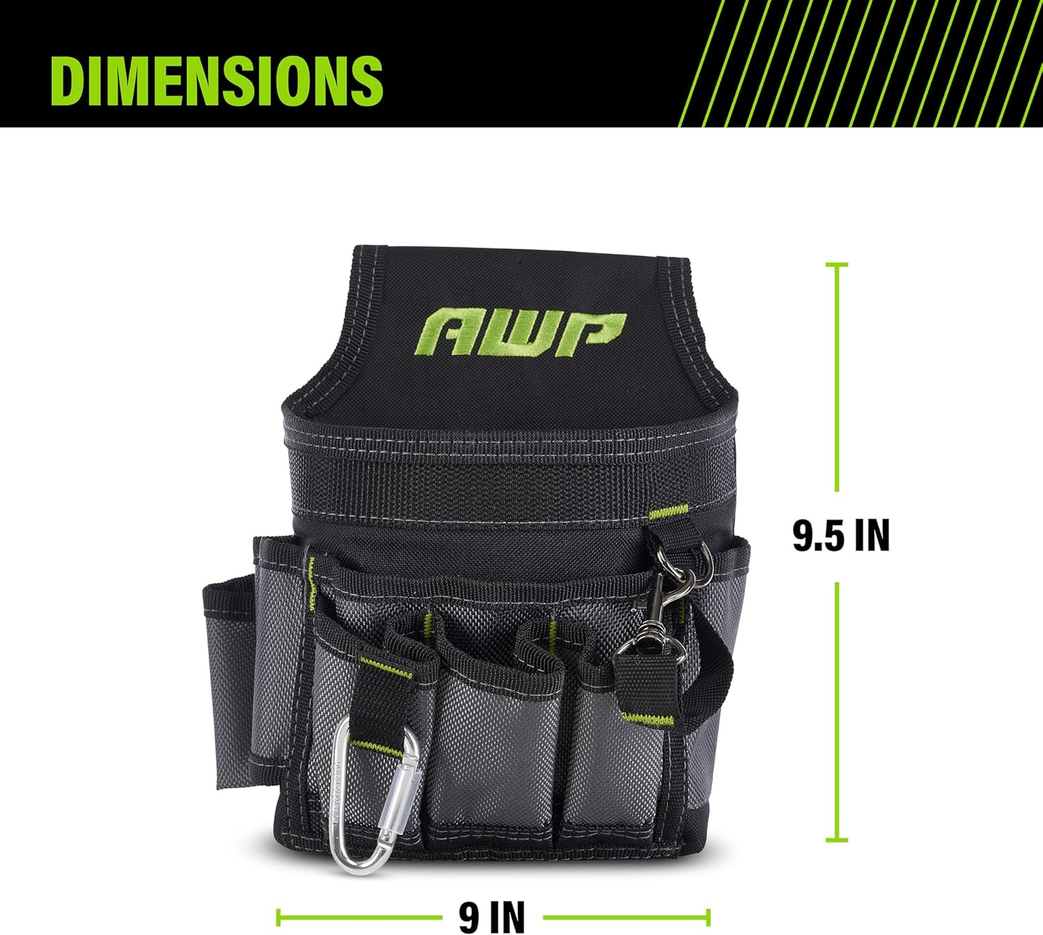 Ballistic Nylon Mini Tool Pouch Multi-Pocket Organizer for Electricians, Profess