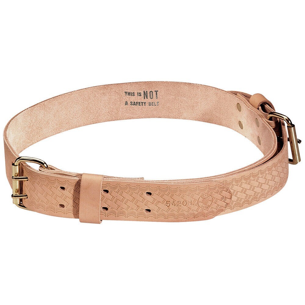 Klein Tools 5420S Ironworker’s Heavy-Duty Leather Tie-Wire Belt, Small