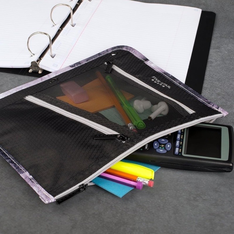 Durable Polyester Storage Pouch W/ 3 Pockets Organizational Tool Binders New