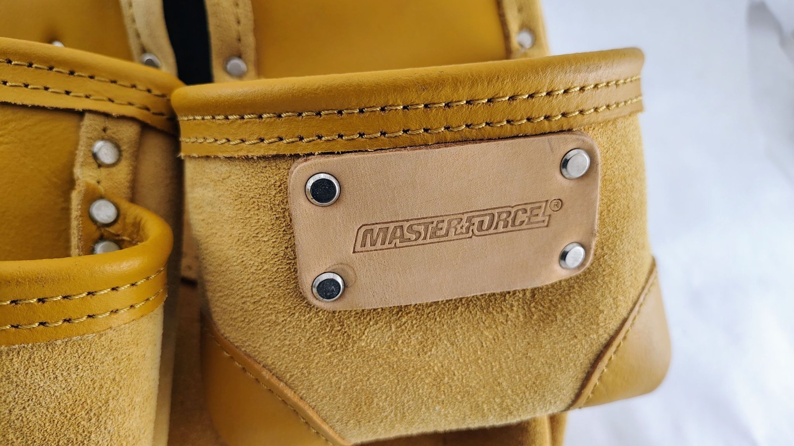 Masterforce Suede Leather 11-Pocket Tool Belt DIY Projects 2″ belt Heavy Duty