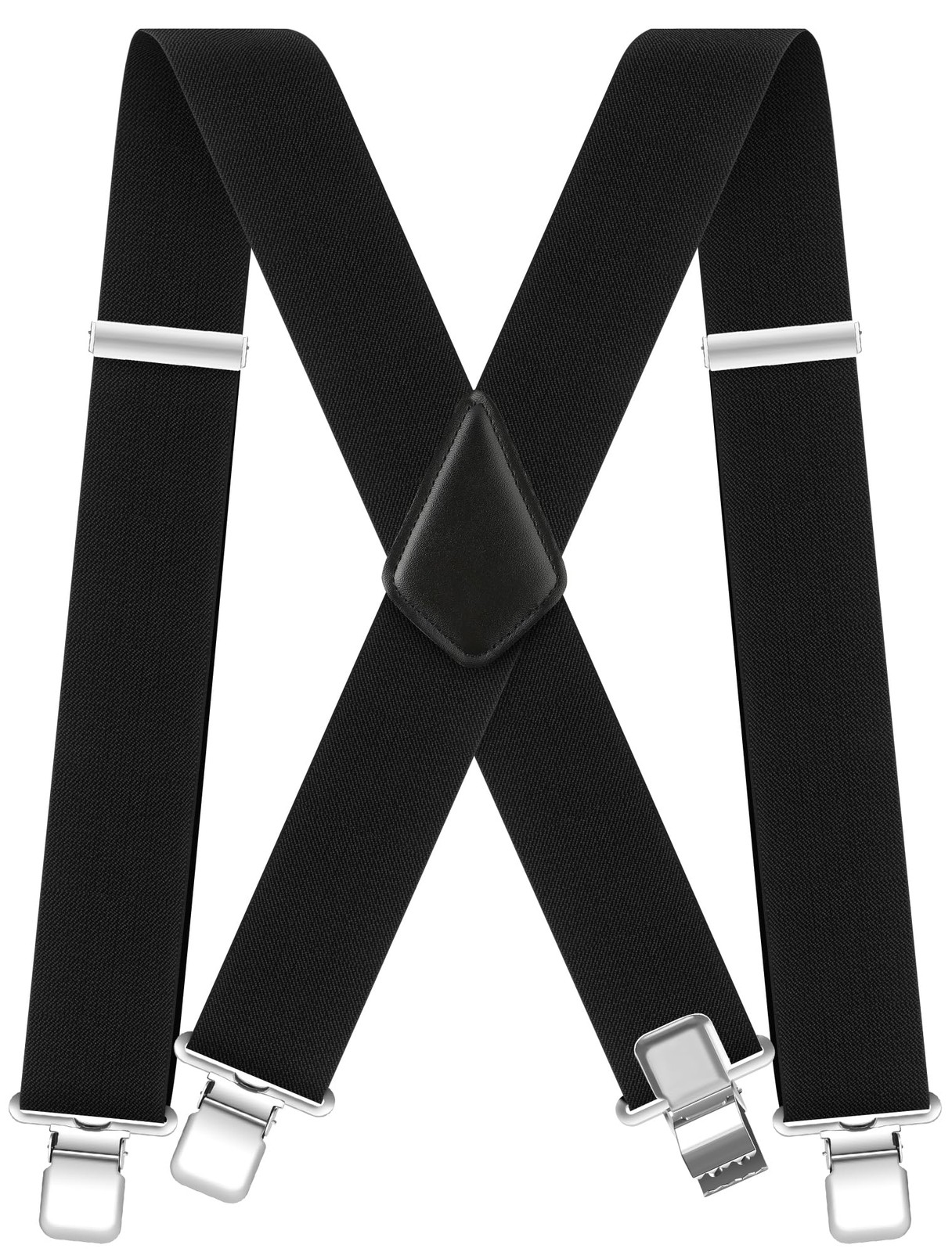 Ultrashang CLASSIC Mens Heavy-Duty Suspender: 2-Inch Wide, 5’1″- 6’2″, Black