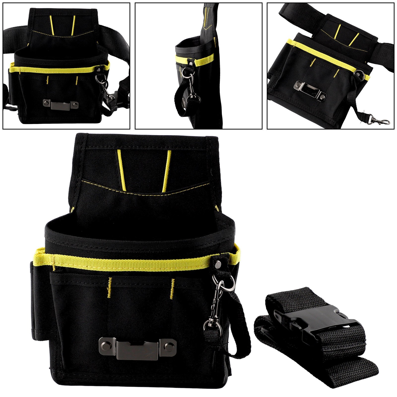 Brand New Tool Bag Waist Storage 600D Oxford Fabric Belt Tool Black Electrician