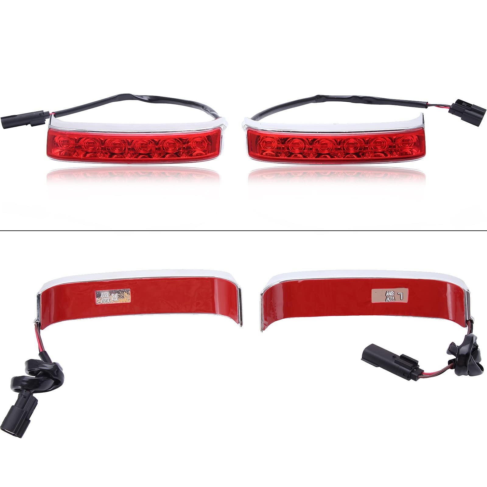2PCS LED Saddlebag Motorcycle Tail Lights with Brake Light Running Turn Signa…