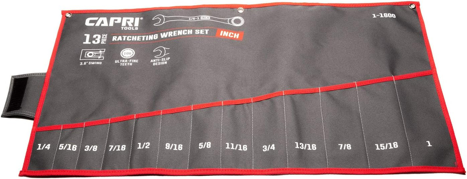 Capri Tools Wrench Roll up Pouch Standard Pockets