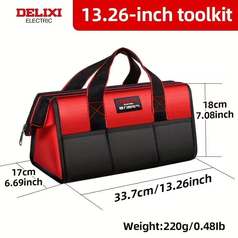 DELIXI ELECTRIC 13 Inch Multi-Function Tool Bag, Wide-Mouth – FREE SHIPPING!!!