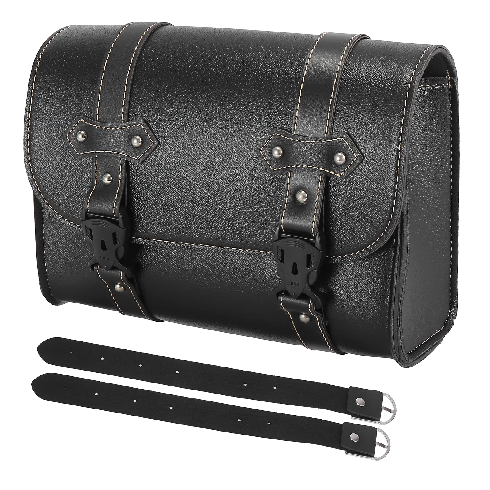 Motorcycle Tool Bag Handlebar Bags Cycling Luggage Bag Waterproof Faux Leathe…