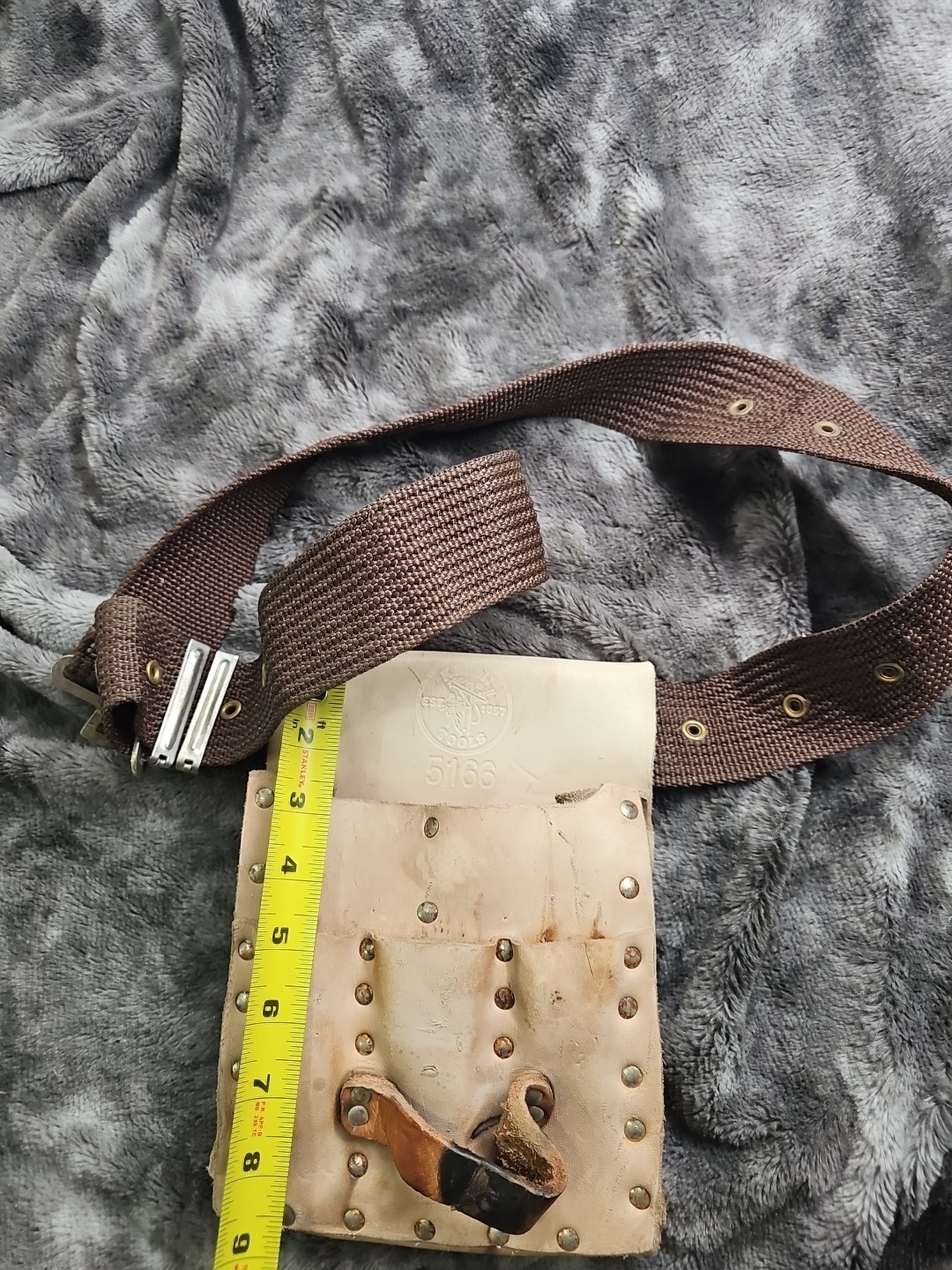 KLEIN TOOLS Tool Pouch 5166 Leather Belt Bag White