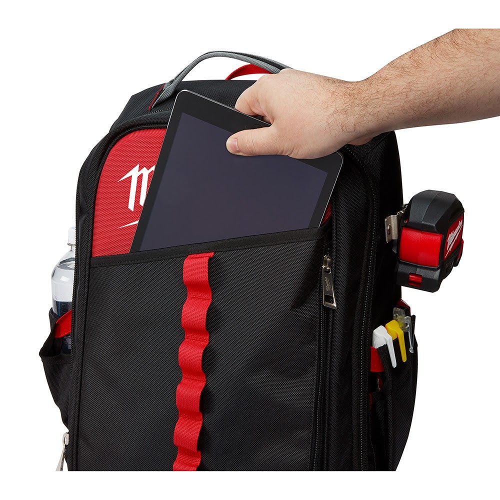Milwaukee 48-22-8202 22-Pocket Low-Profile Backpack w/ Padded electronics sleeve