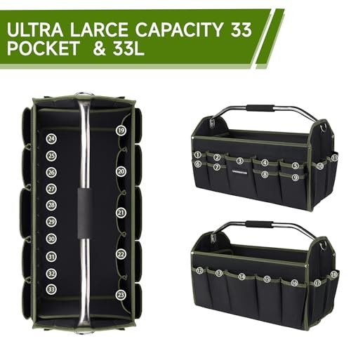 20In Electrician Tool Bag – Foldable – Heavy Duty – Open Top – 20IN
