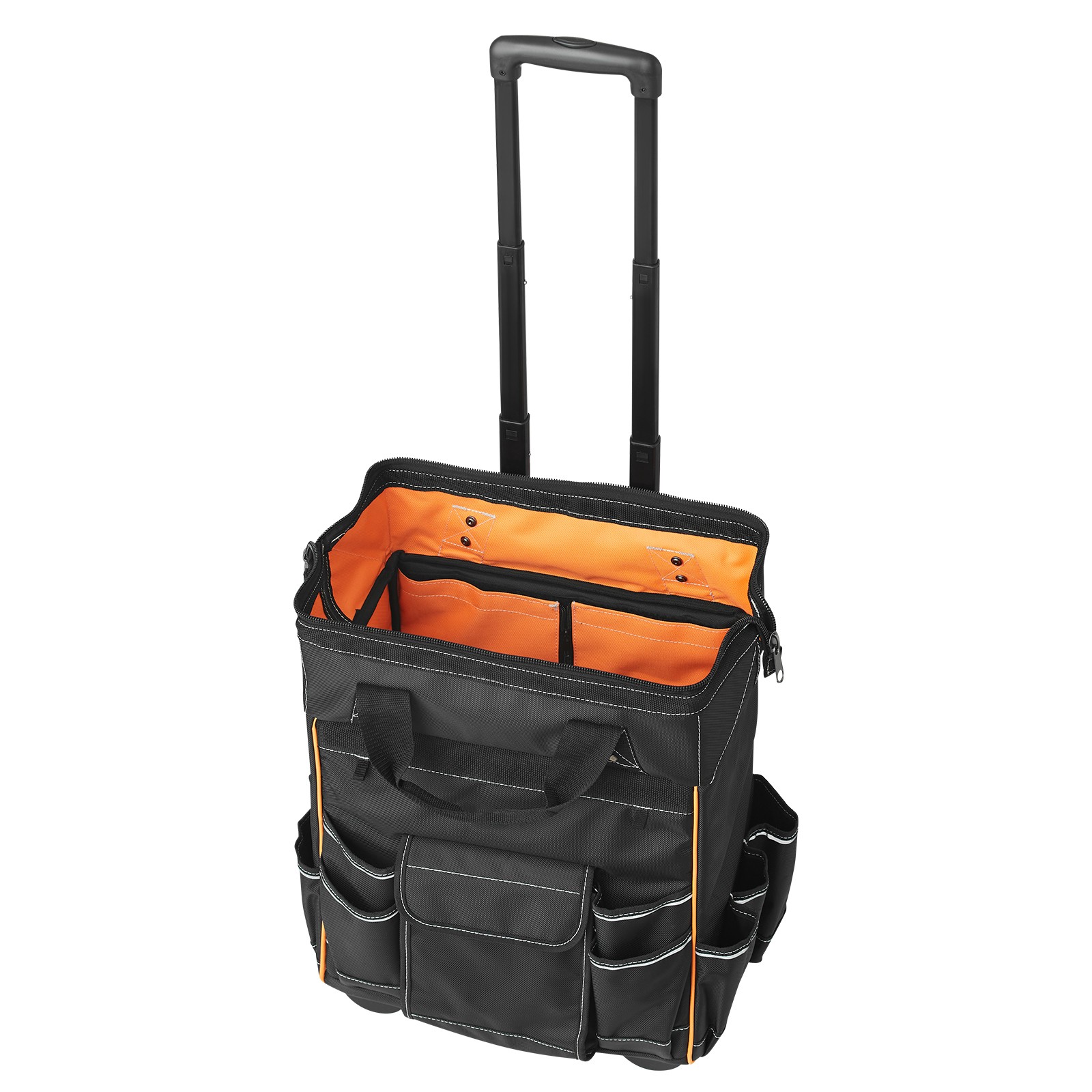 Uimoso Rolling Tool Bag 25 Pockets Heavy Duty Roller Tool Bag on Wheels 15″