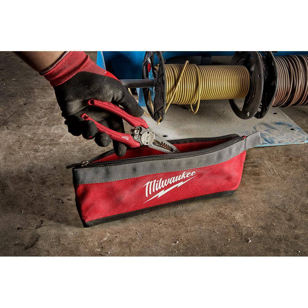 14 In., 12 In., 8 In. and 6 In. Multi-Size Zipper Tool Bags in Red (4-Pack)
