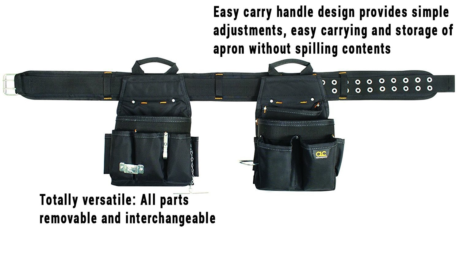 CLC 5609 3 Piece Electrical Combo Tool Belt, 20 Pocket, Black, 29-46 inches