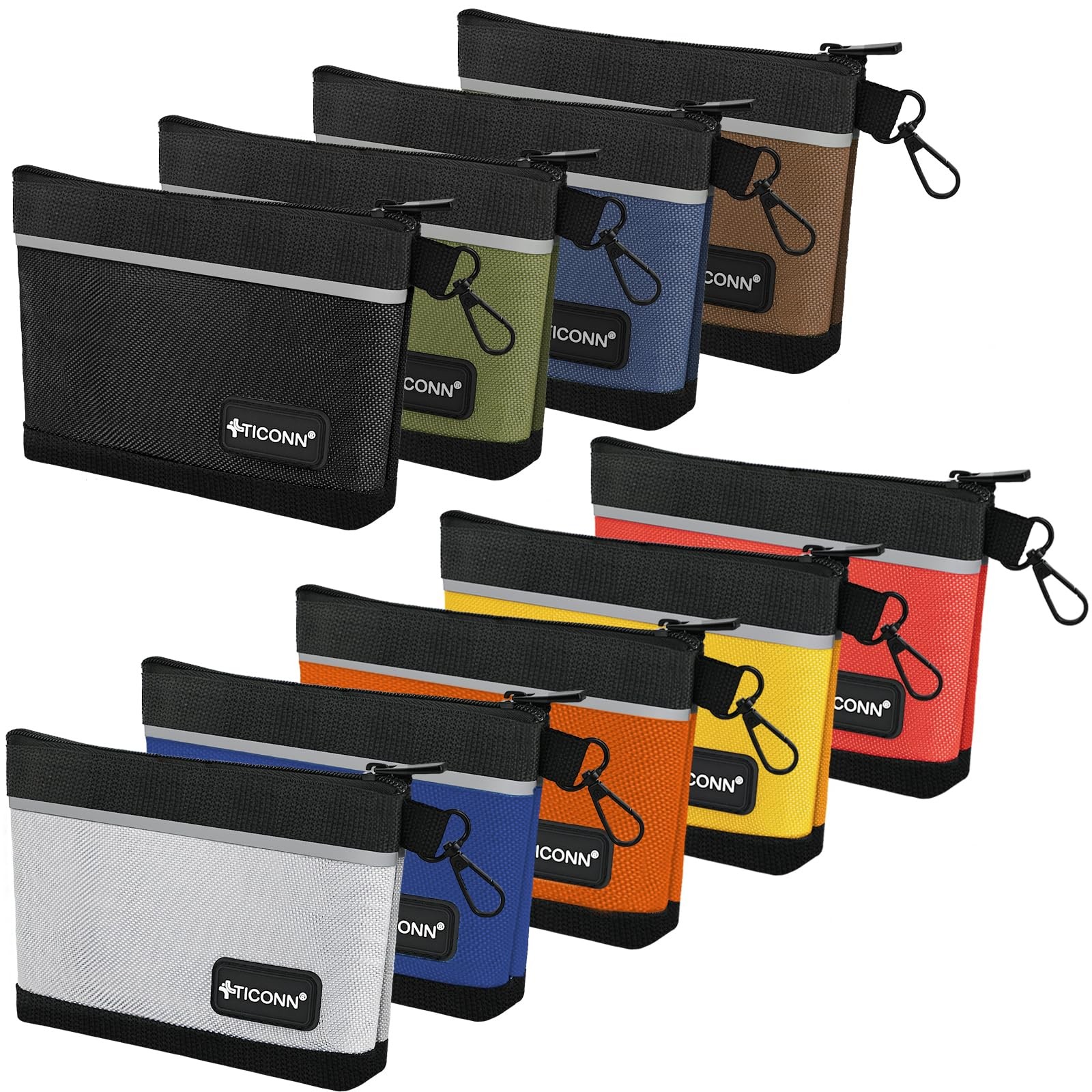Tool Pouches with Zipper, 1680D Oxford Small Tool Bags, Waterproof Utility Ba…