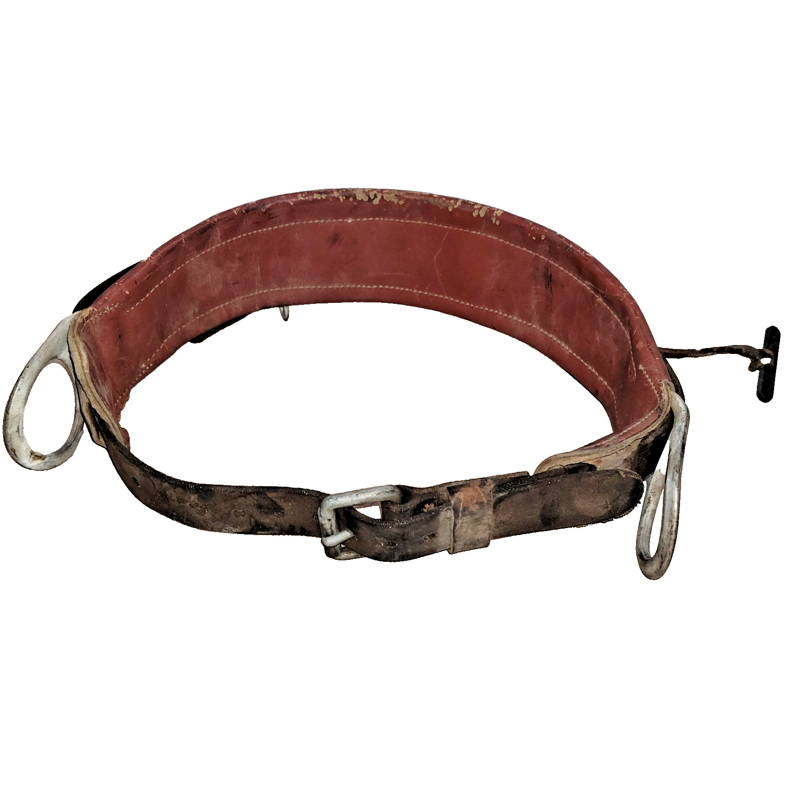 Vintage Buckingham Lineman Tool Belt – Leather & Canvas – Adjustable 24-44 – USA