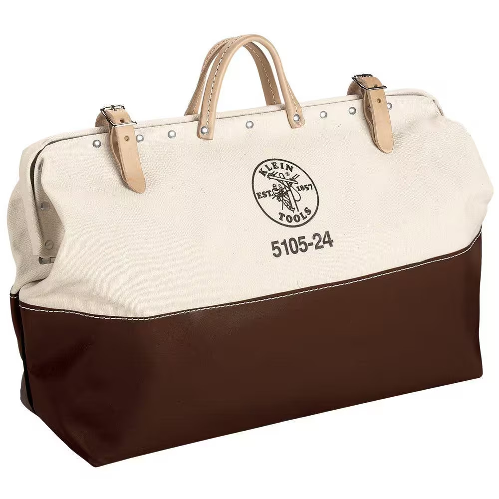 24 In. High-Bottom Canvas Tool Bag