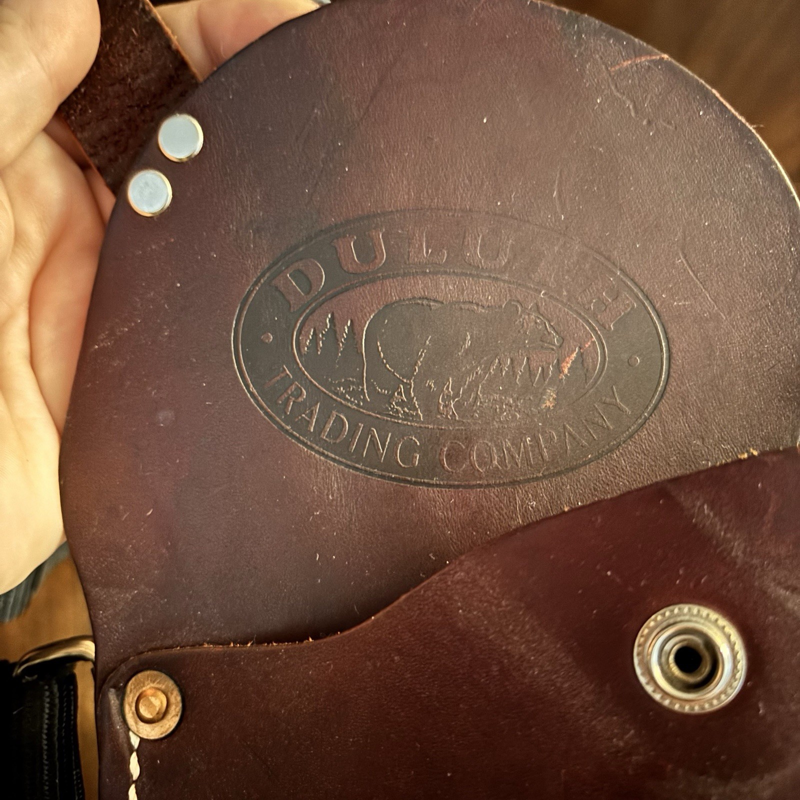 Duluth Trading Co Leather Tool Holster Apron w Adjustable Nylon Strap Right Hand
