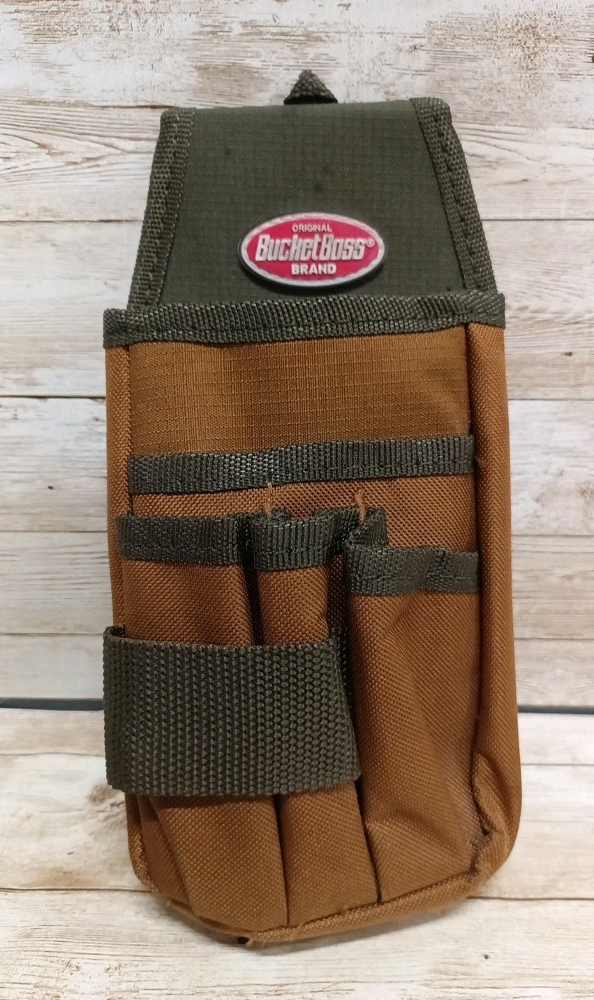 Bucket Boss 54170 Utility Tool Pouch With Flap Fit 5 Pockets Hardware