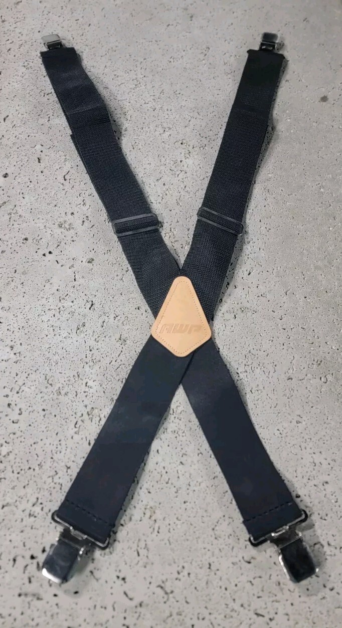 AWP Polyester Work Suspenders 2″ Wide Adjustable Straps Help Support Tool Weight