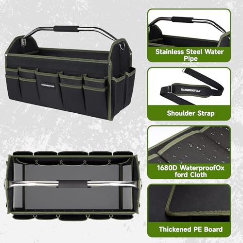 20In Electrician Tool Bag – Foldable – Heavy Duty – Open Top – 20IN