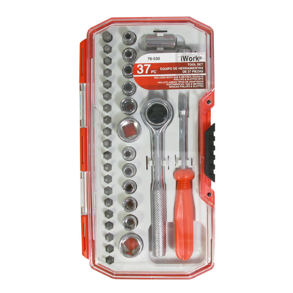 iWork Olympia Tools 37pc Socket Tool Set (76-530) **BRAND NEW**