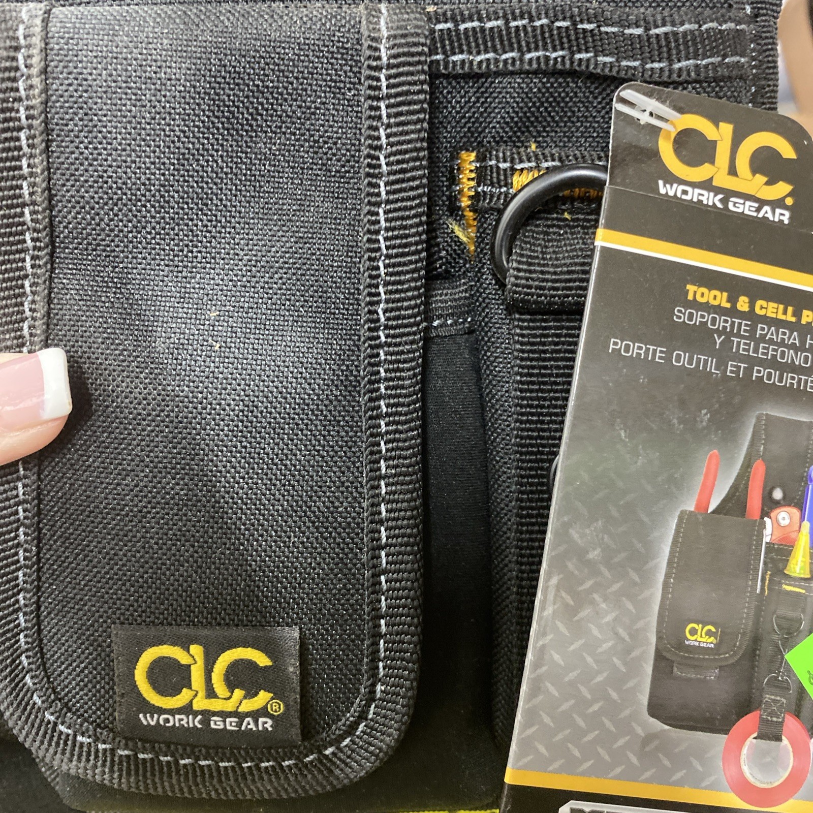 CLC Custom Leathercraft 1501 Fabric 4 Pocket Tool & Cell Phone Holder With Belt
