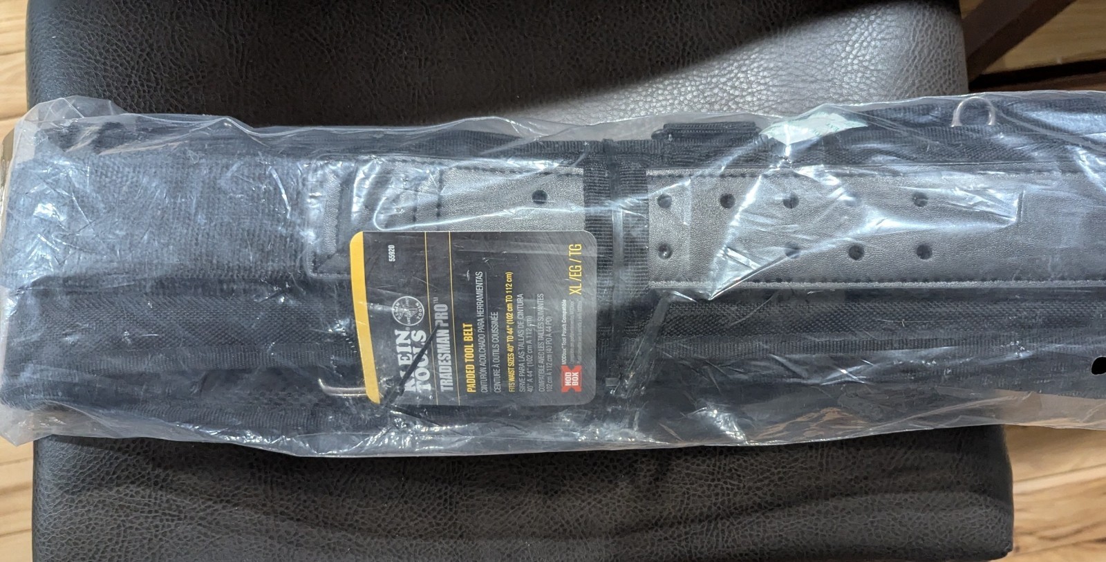 Klein Tools Tradesman Pro Padded Breathable Tool Belt w/ Handle XL Black 55920