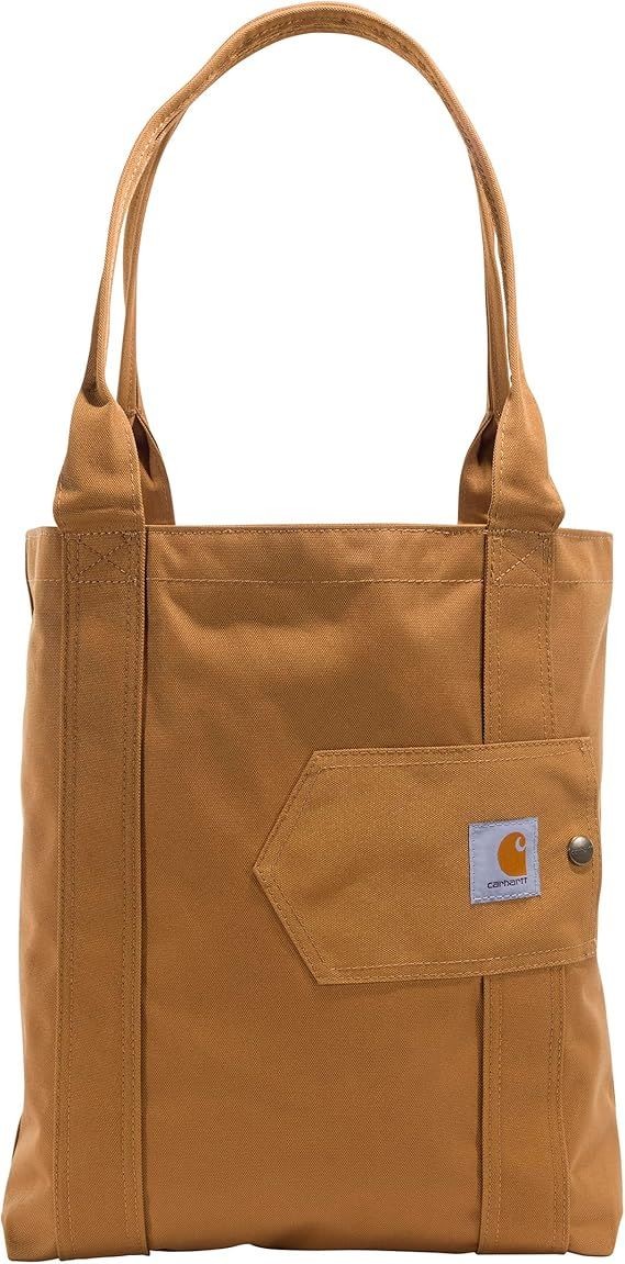 CARHARTT Unisex Vertical Open Tote Bag Durable Water-Resistant CB0378 Brown