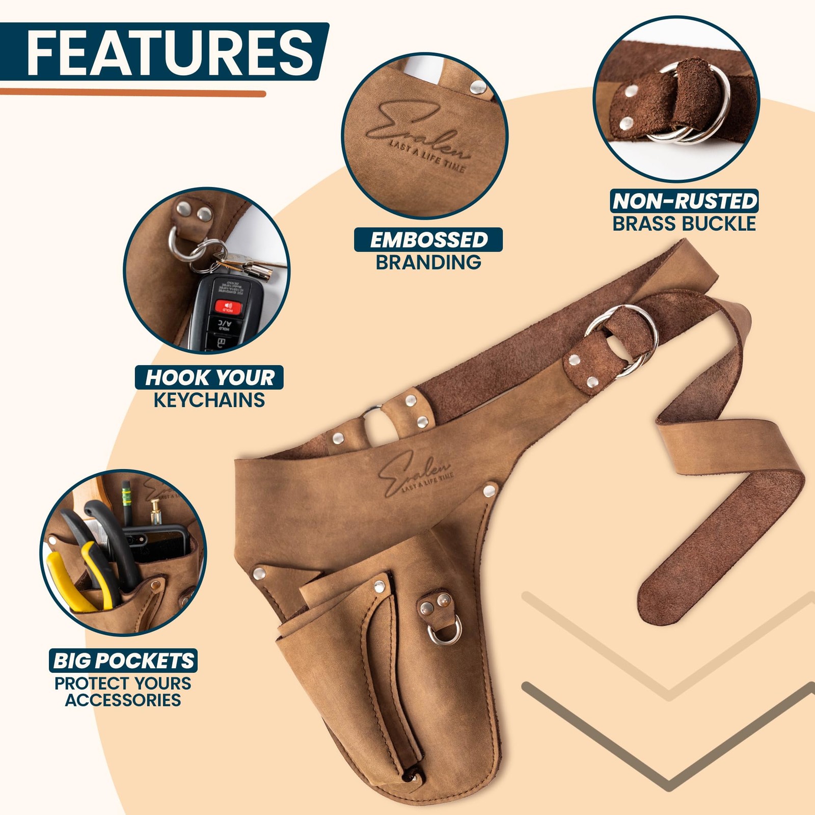 Leather Garden Utility Belt for Women – Florist Tool Holster, Gardening Apron…