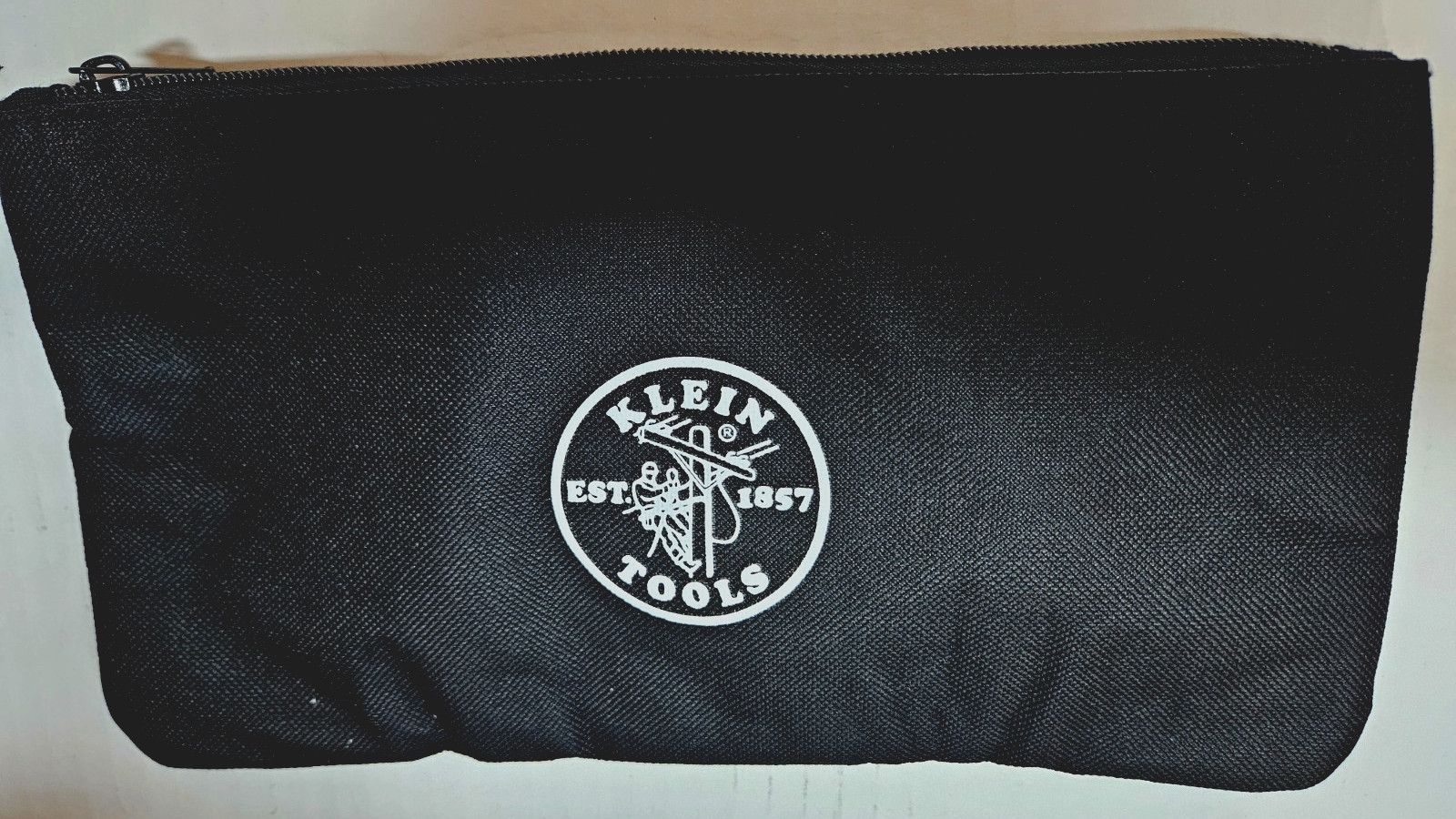 KLEIN EST EST. 1857 Tool Pouch Black Zipper Closure Heavy Duty 11 in. x 5″ Nylon