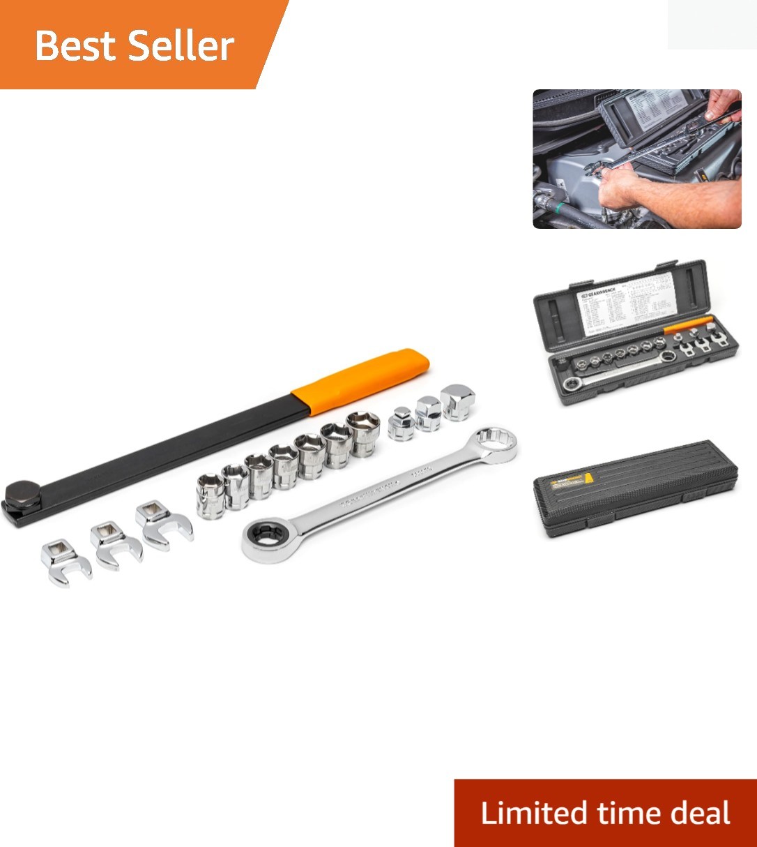 Metric 15-Piece Ratcheting Serpentine Belt Tool Set – Fast & Easy Installation