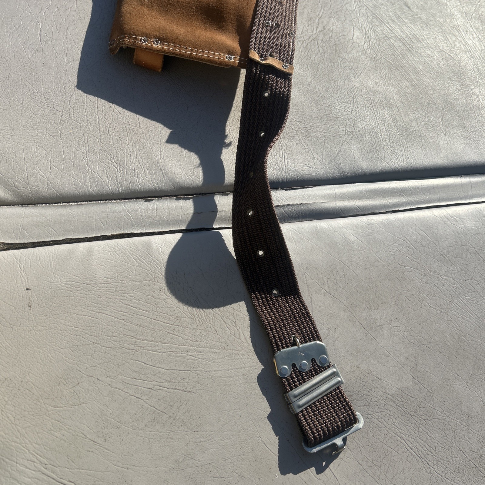Sears Craftsman Leather Carpenters Adjustable Tool Belt Holder 945145 Vintage