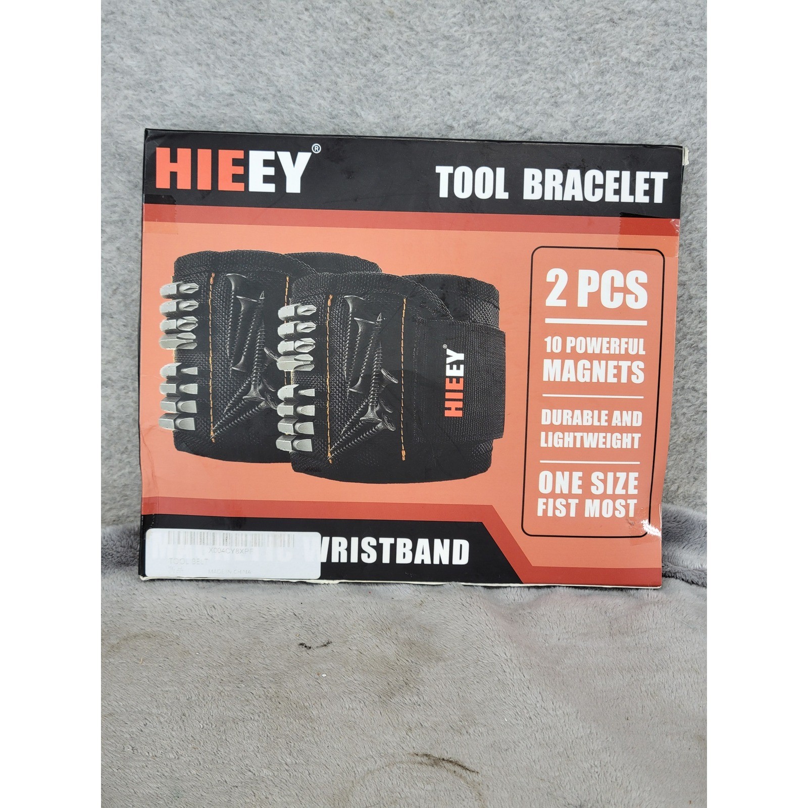 HIEEY 2pc Magnetic Wristband Tool Bracelet 10 Magnets One Size Black X004CY8XPF