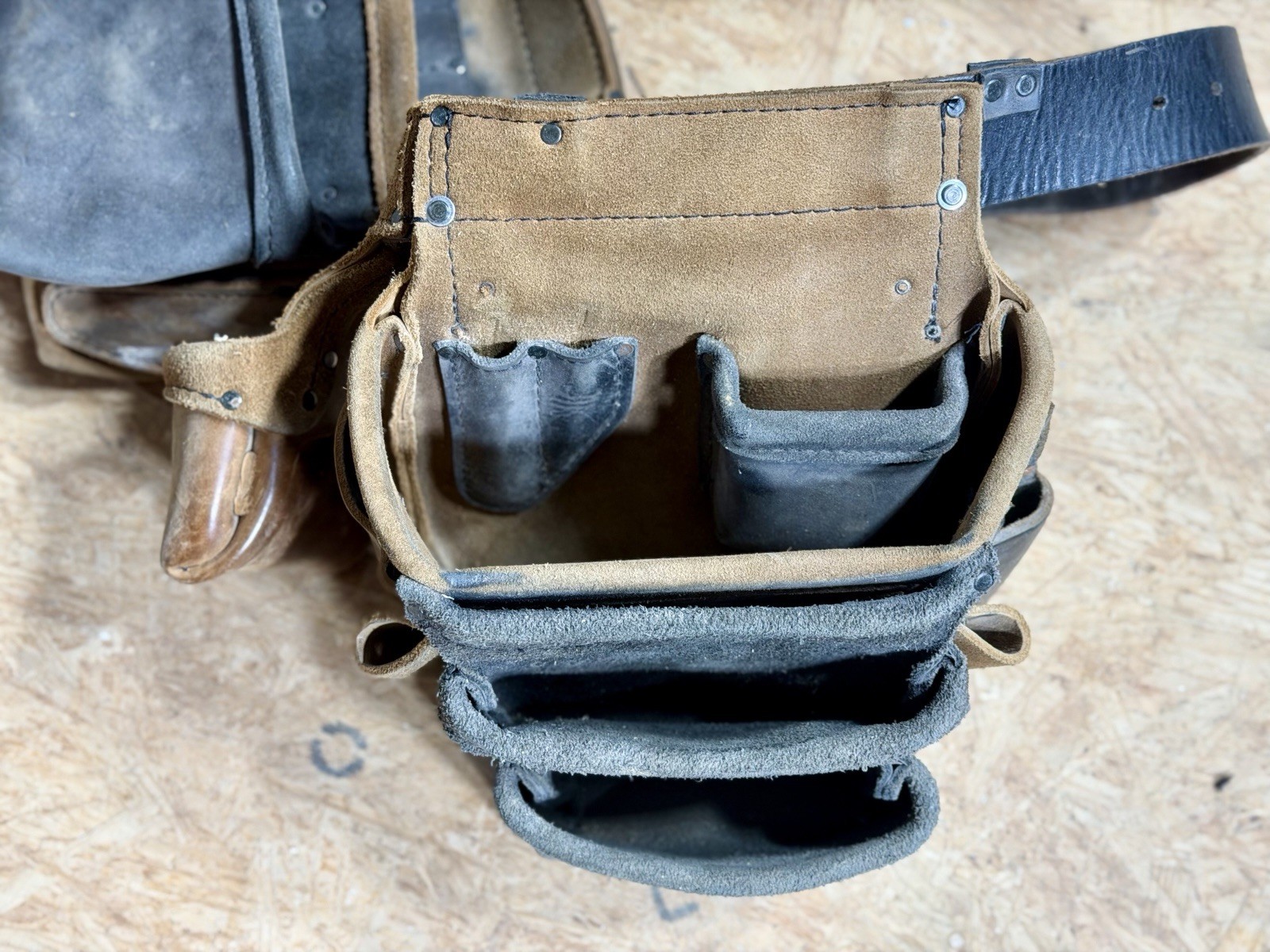 Akribis Leather Trimmer Framer Tool Belt Brown adjustable waist occidental