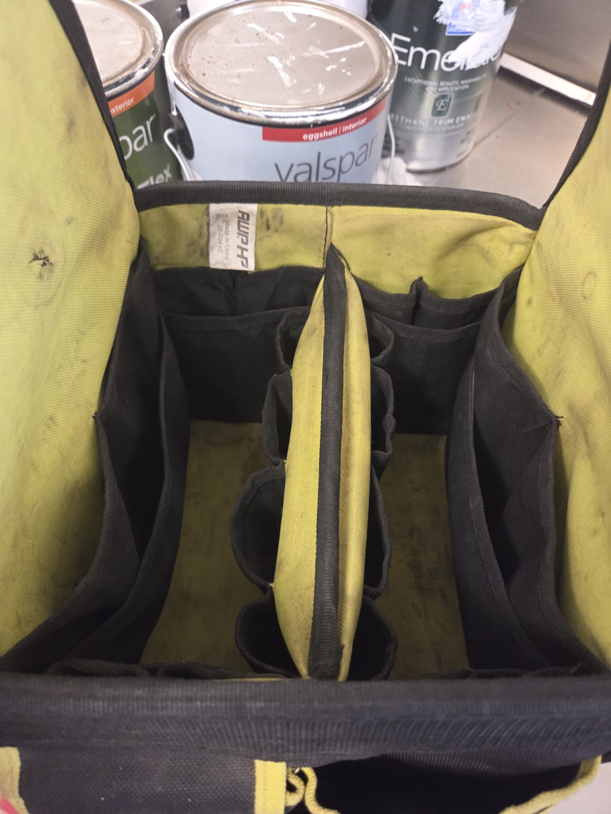 AWP HP 12″ Pro Tool Tote Bag – Open Top Organizer with Rotating Handle