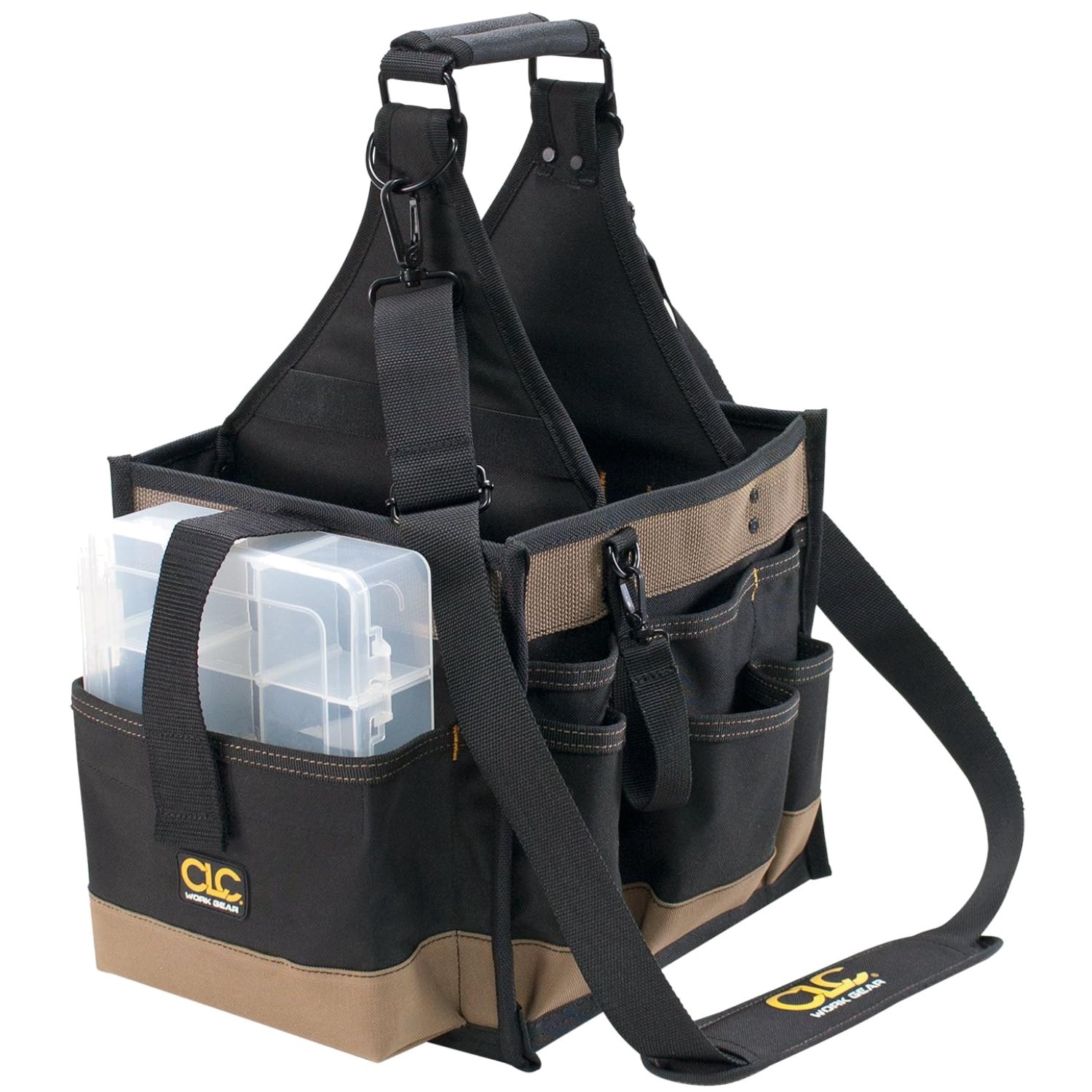 Large Electrical Tool Carrier, 22 Pockets, Black