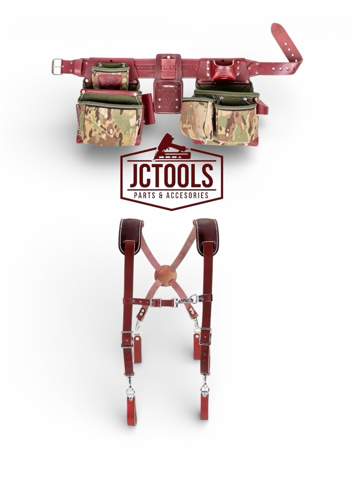 occidental leather C8080DB OxyLights Framer Tool Belt Setup W/ 5009 Leather Susp