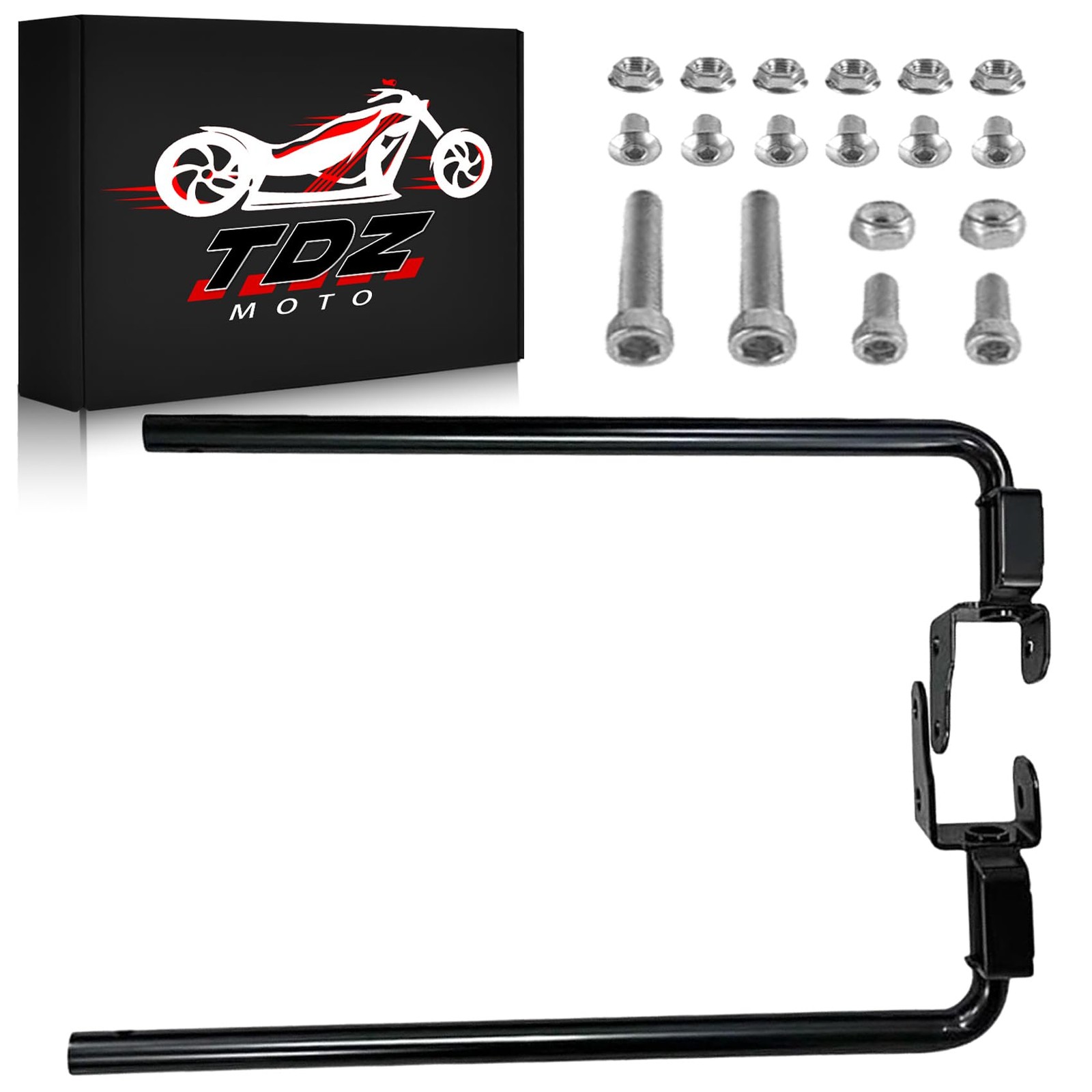 TDZ Gloss Black Rear Saddlebag Lower Supports Fit for 2014-2024 Harley Touring E