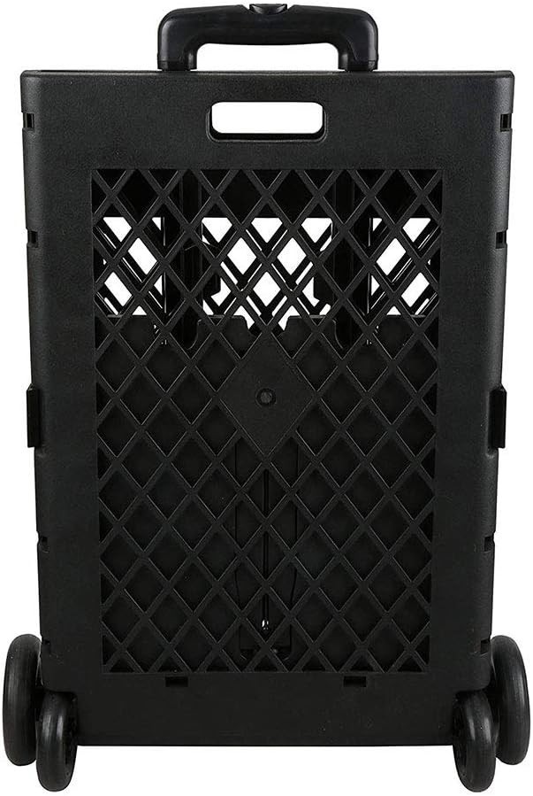 Durable 55lb Load Capacity Pack-N-Roll Folding Cart with Smooth Rolling Wheels