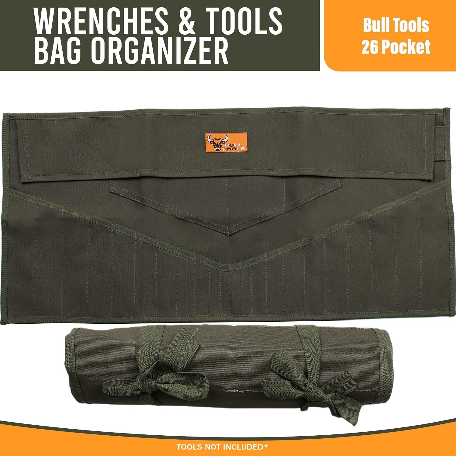 Metric & SAE Roll-Up Wrench Organizer – Olive Drab