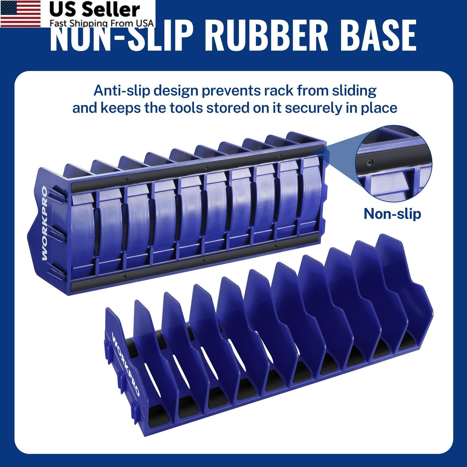 Plier Organizer Rack WORKPRO 20 Slot Non-Slip Base Tool Box 2 Pack Fast Ship USA