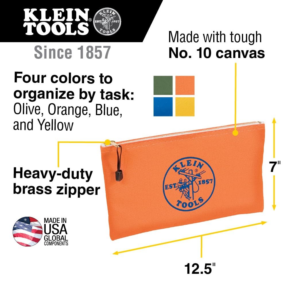 Klein Tools 6 Piece Portable Tool Box Durable Canvas Pouches Made In Usa