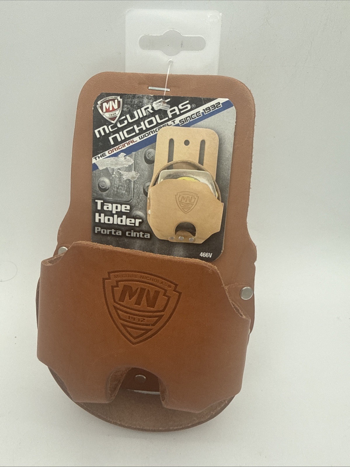 McGuire-Nicholas Leather Belt Tape Measure Holder 466V NWT