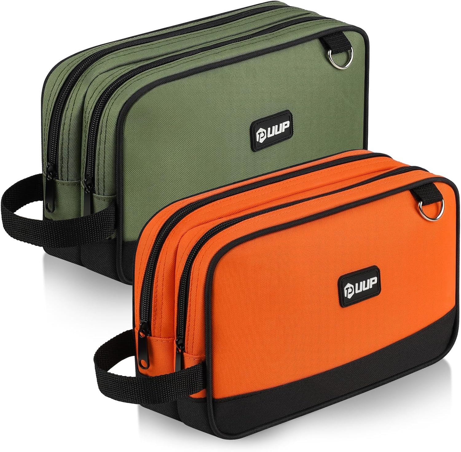 12 Inch Small Tool Bag 2 Pack, Zipper Tool Pouch Two Compartments, Utility Toolb