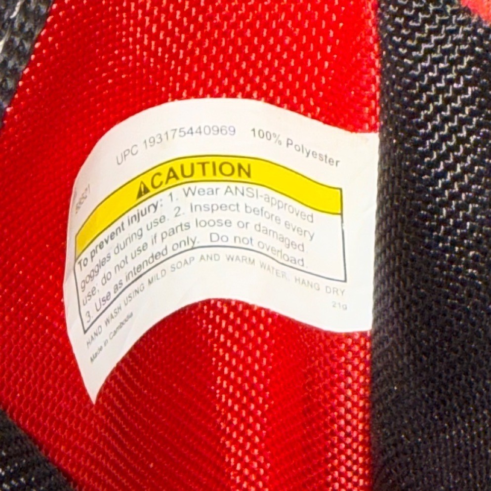 Bauer 7 Pocket Utility Pouch Tool Bag Belt Clip Black Red Polyester 58821