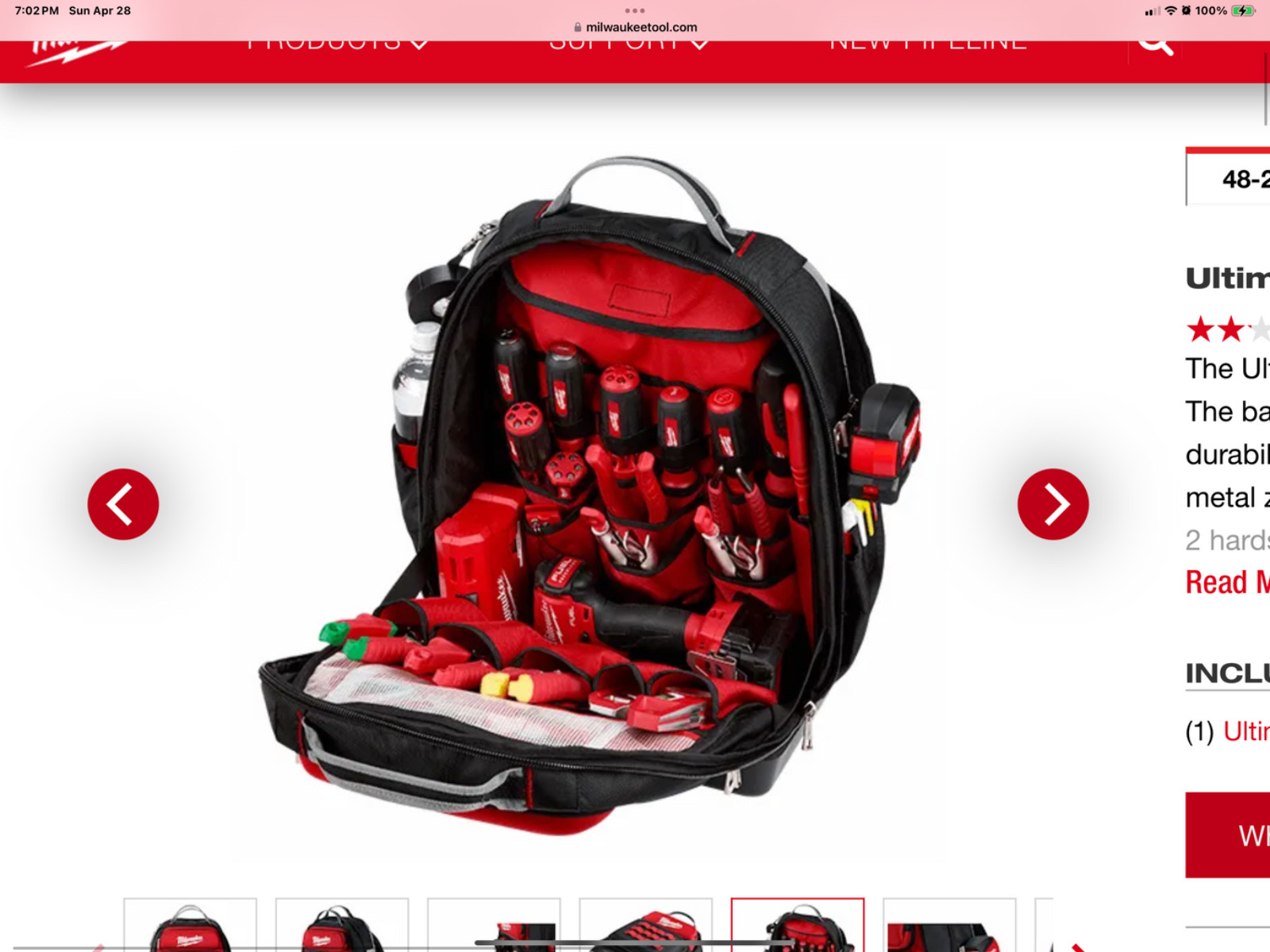 Milwaukee 48-22-8201 Ultimate Jobsite Backpack
