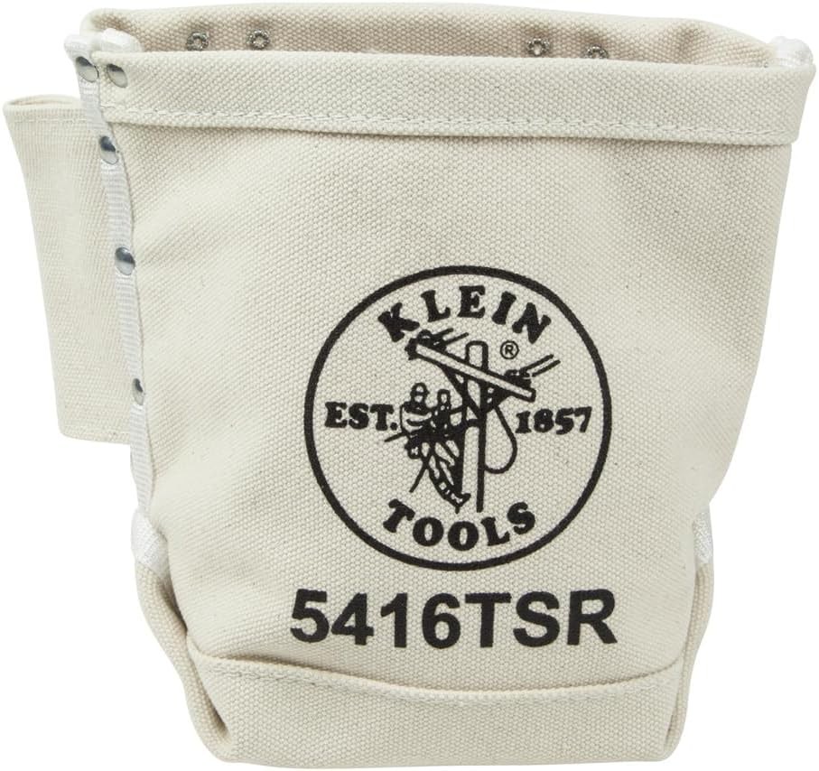 Klein Tools 5416TSR Tool Bag, Bolt Bag with Bull Pin Loops and Drain Holes, Stur