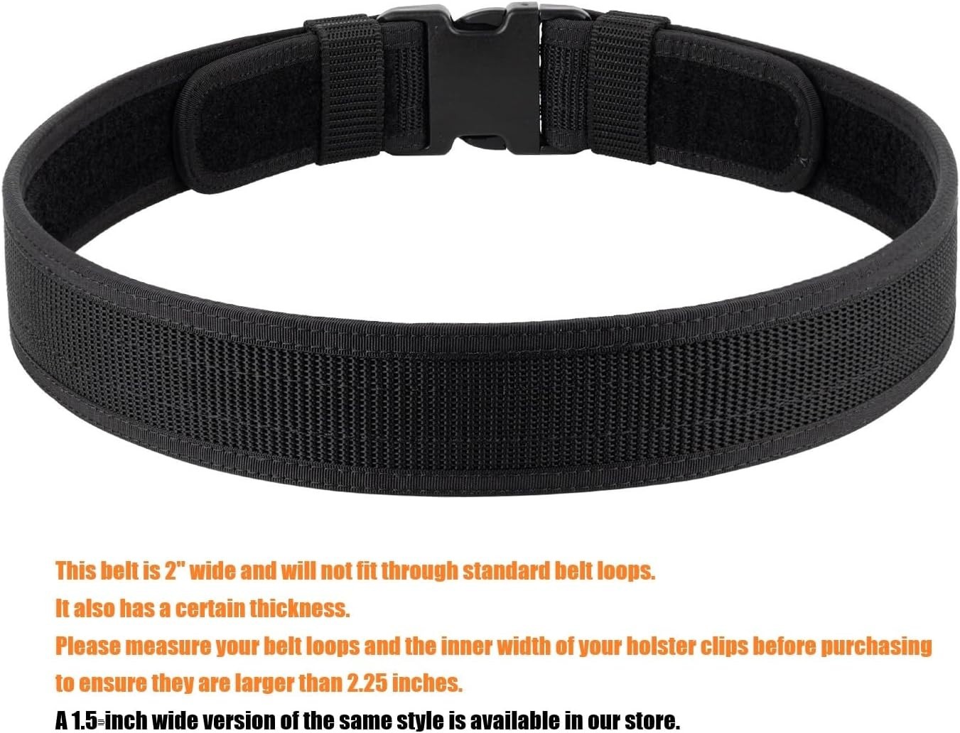 Security EMS EMT Firefighters Work Belt 2″ Wide Camping Hiking Utility Tool B…