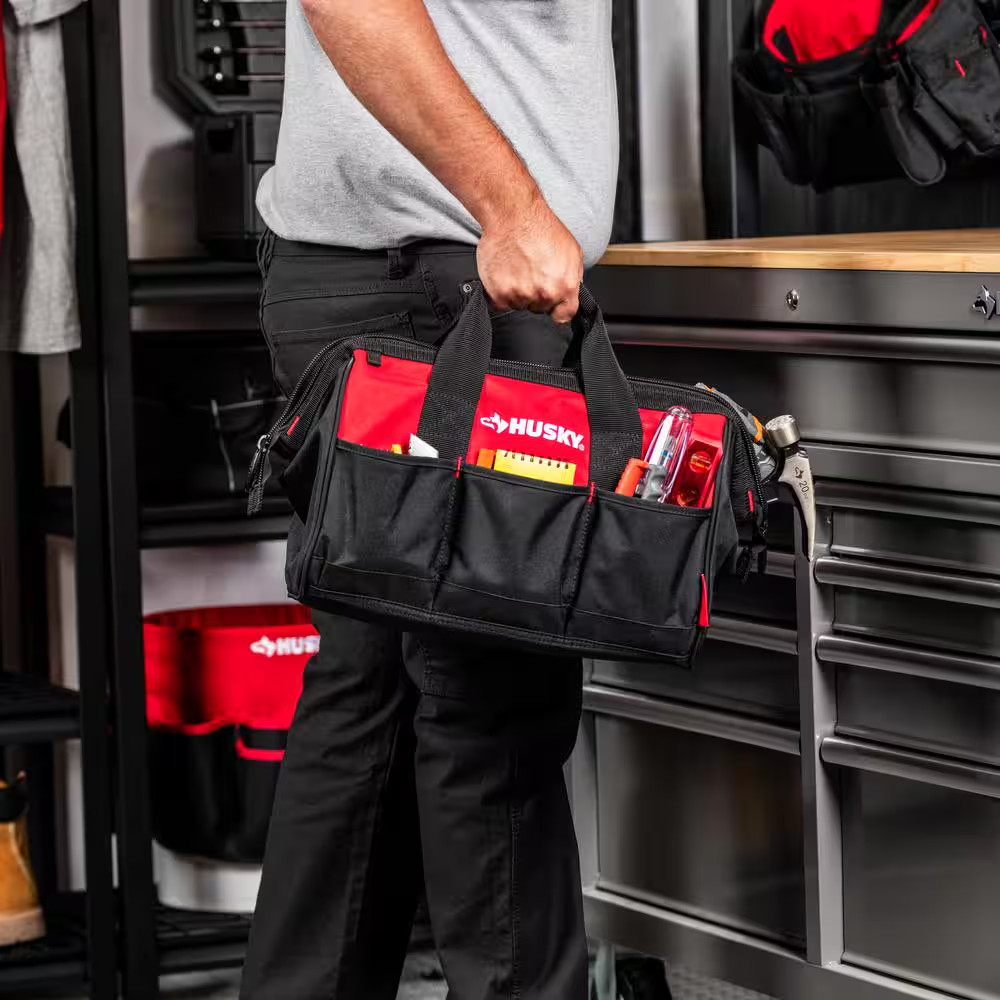 15 In. 8 Pocket Zippered Tool Bag