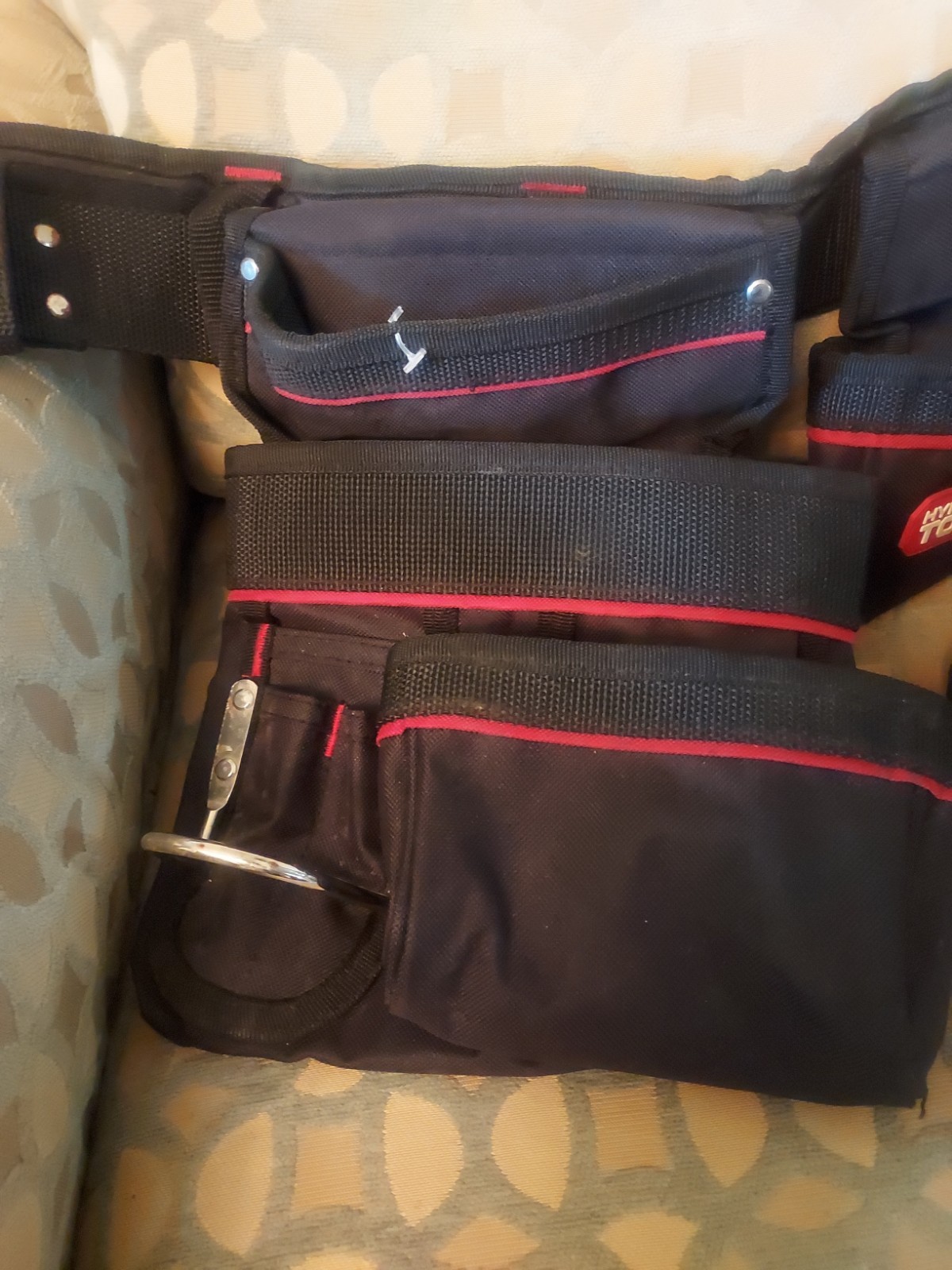 Hyper Tough Carpenter Rig, Padded Tool Belt, Carpenter Belt, Black