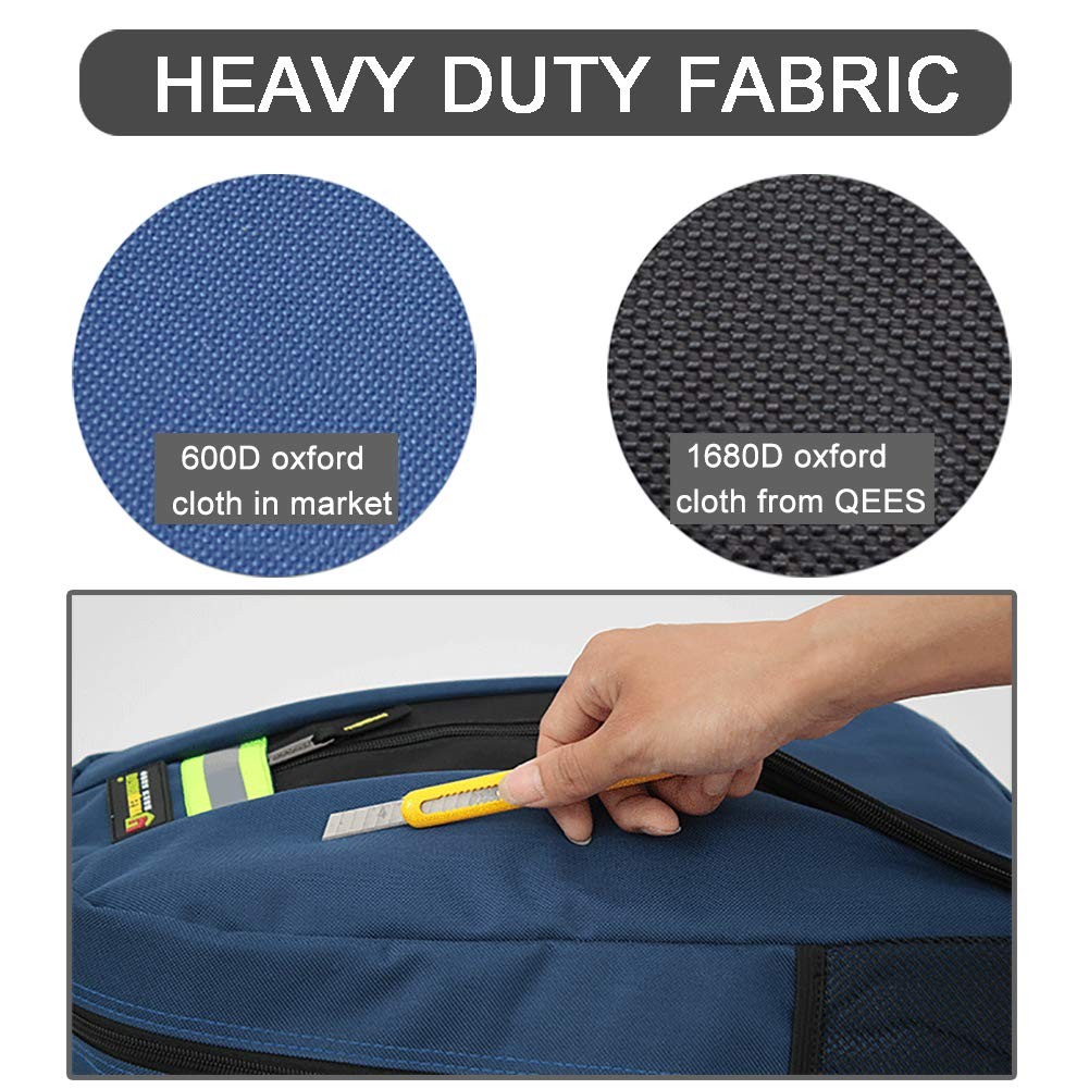 QEES Tool Backpack,Heavy Duty 1680D Oxford Cloth Tool Backpack For Men,HAVC Tool